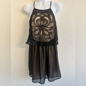 3/$30 Altar'd State Lace Black & Cream Midi Dress
